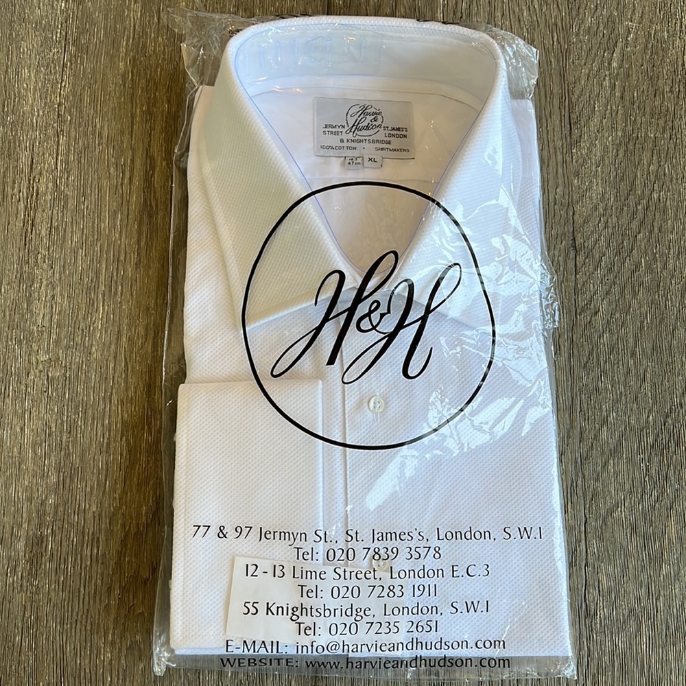New Harvie and Hudson white shirt size XL
